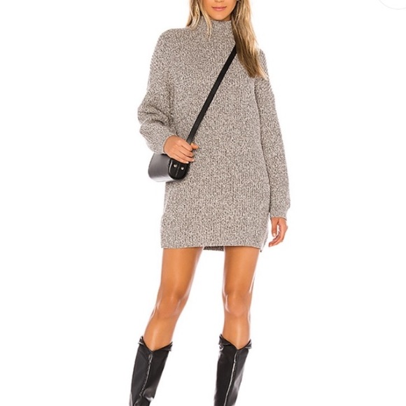 Tularosa Dresses & Skirts - Tularosa Sweater Dress Mockneck Long Sleeves Grey Small